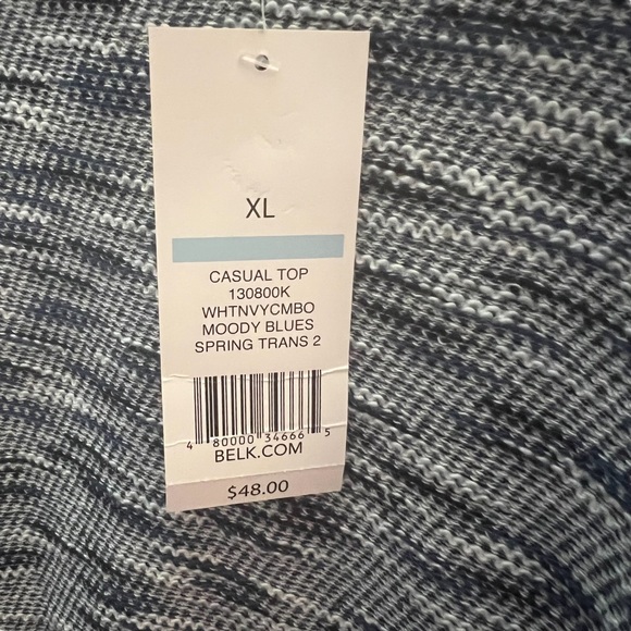 New Directions Jacquard Bubble Sleeve Pullover Size XL - Picture 8 of 12